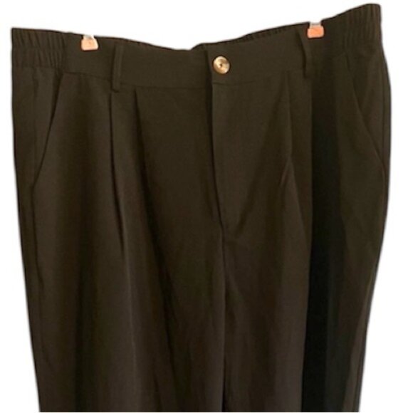 Black Wide Leg Pants Lightweight 18 3X Unlined Plus Size - Picture 7 of 8